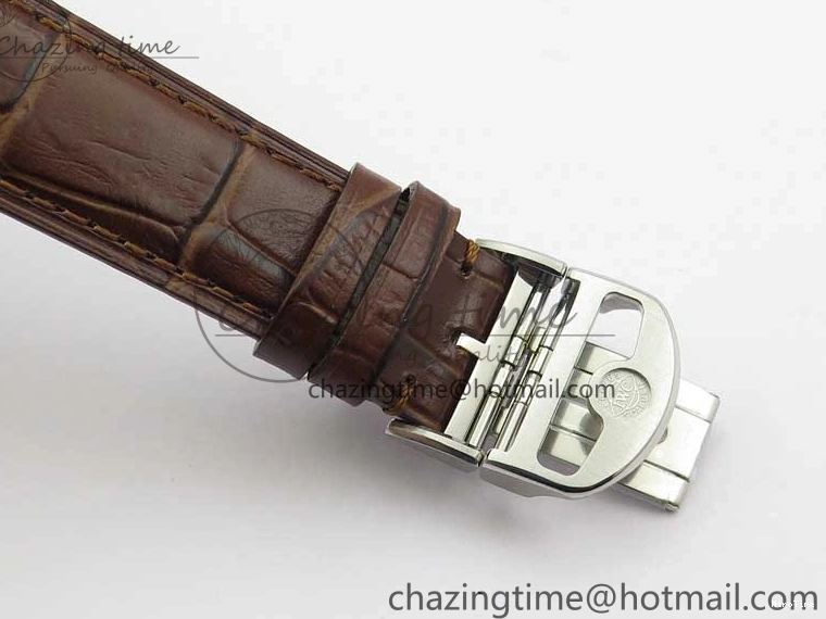 MIROTIME 0413 Original Portuguese IW358304 ZF 1:1 Best Edition SS White Dial RG Markers on Leather Strap A 7077